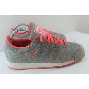 Adidas Womens Samoa Q16188 Gray Orange Running Shoes Sneakers Size 9